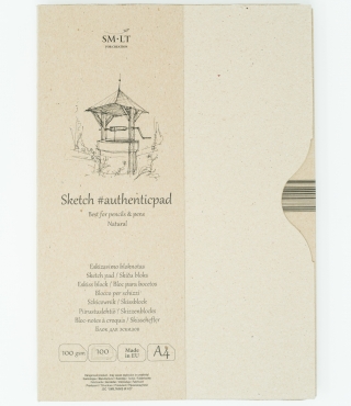 Альбом SM-LT Art Authentic Natural 100г/м2 A4 100листов в папке склейка по длинной стороне