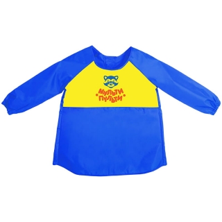 Фартук-накидка с рукавами Мульти-Пульти "Приключения Енота", синий