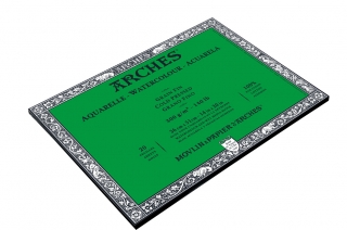 Блок для акварели Arches 300г/кв.м (хлопок) 36*51см 20 листов Фин, склейка