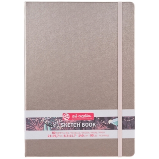 Скетчбук для зарисовок Art Creation Royal Talens, 140 г/м2, 21х29.7 см, 80 листов, цвет обложки Розовое шампанское (металлик)