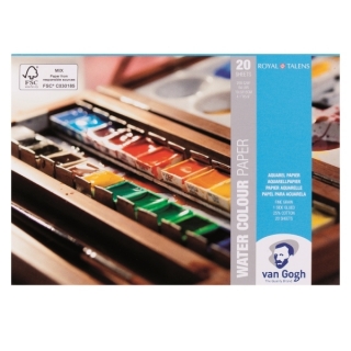 Альбом-склейка бумаги для акварели Van Gogh Royal Talens, 200 г/м2, 20 листов, 10.5х15см