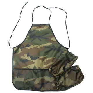 Фартук с нарукавниками ArtSpace, 3 кармана, камуфляж зеленый