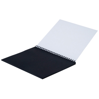 Скетчбук-тетрадь Clairefontaine "Carb'ON", 120г/кв.м, мелкое зерно, черная бумага, формат А5, 20 листов