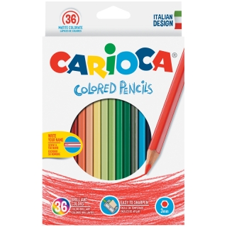 Карандаши Carioca 36цв., заточен., картон, европодвес