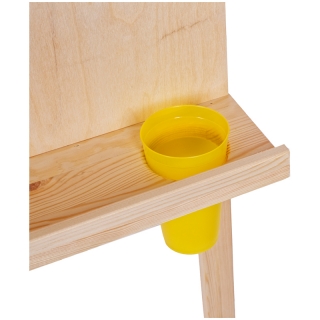 Мольберт напольный Хлопушка Гамма "Студия", планшет 60*60см, высота 120см, съемная полка, 2 стакана в комплекте, сосна