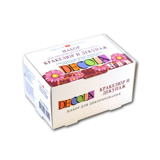  Набор для кракелюра и декупажа Decola НЕВСКАЯ ПАЛИТРА, акриловые краски 4*20 мл, кракелюрный лак 20 мл, клей