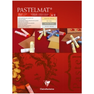 Альбом для пастели Clairefontaine "Pastelmat", 300х400 мм, 360г/м2, склейка, 12 л, бархат, цветной блок
