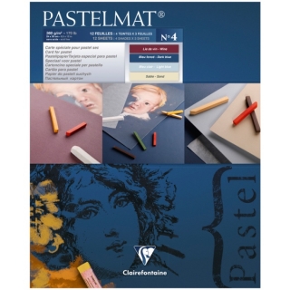 Альбом для пастели Clairefontaine "Pastelmat", 240х300 мм, 360г/м2, склейка, 12 л, бархат, цветной блок