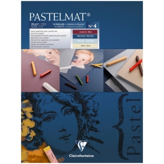 Альбом для пастели Clairefontaine "Pastelmat", 300х400 мм, 360г/м2, склейка, 12 л, бархат, цветной блок