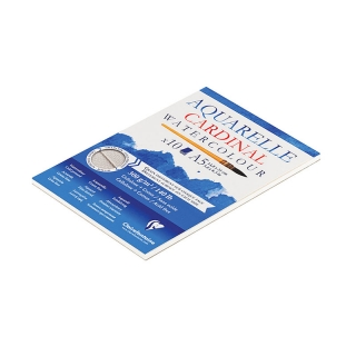 Альбом для акварели Clairefontaine "Cardinal", А5, 300г/м2, торшон, холод.пресс., склейка, 10 л.