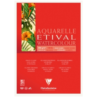 Альбом для акварели Clairefontaine "Etival", А5, 300г/м2, склейка, 10 л.