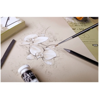 Альбом для смешанных техник Clairefontaine "Paint'ON Naturel", А3, 250 г/м2, склейка, 30 л., крафт