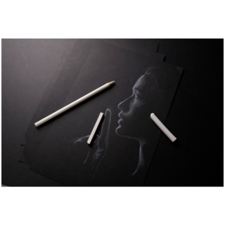 Блокнот для эскизов Clairefontaine "Carb'ON", А4, 120 г/м2, склейка, 20 л., черный