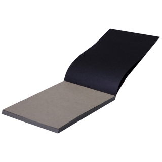 Блокнот для эскизов Clairefontaine "Kraft", А5, 90 г/м2, склейка, 60 л., верже, черный/крафт