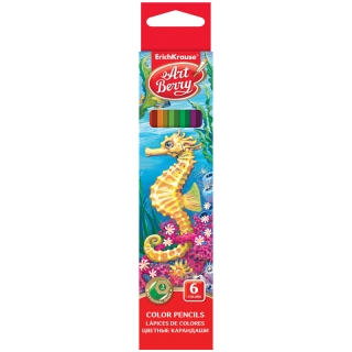 Карандаши ArtBerry 6 цветов, заточенные, картонная упаковка