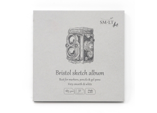 Альбом SM-LT Art Layflat sketch Bristol 185г/м2 14.8х14.8 см 32листа книжный переплет (сшитый)