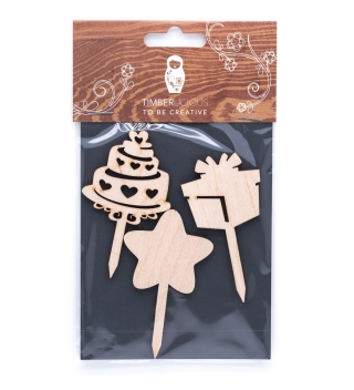 Набор деревянных заготовок Timberlicious для декорирования Celebrations 1 10х16см