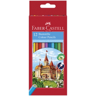Карандаши Faber-Castell "Замок", 12цв., заточен., картон, европодвес