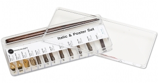 Набор перьев Manuscript Italic&Poster 11 штук и магнит в пластиковом пенале