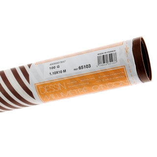 Бумага миллиметровая Canson 100г/кв.м 1.10*10м Оранжевая в рулоне