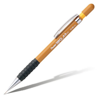 Автоматический карандаш Pentel 120 A3 с мягким грипом, 0.9 мм, темно-желтый корпус