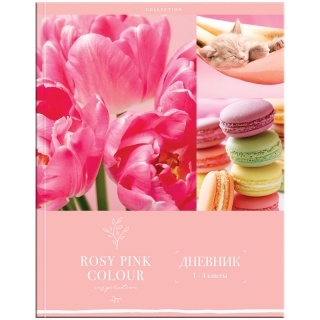 Дневник 1-4 кл. 48л. ЛАЙТ "Розовые мечты", глянцевая ламинация