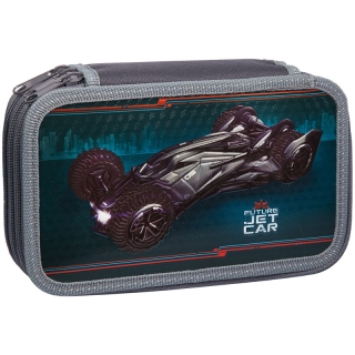 Пенал 3 отделения, 190*110 ArtSpace "Auto racing", ламинированный картон, конгрев, металл.