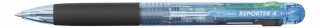 Цветная шариковая ручка 4 цвета в 1 Tombow Reporter Smart 4 colors, цвета: чёрный, красный, синий, зелёный, корпус прозрачный синий