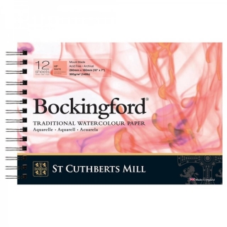 Альбом для акварели Bockingford HP Spiral, 300 г/м2, 18х26 см, 12л, мелкое зерно