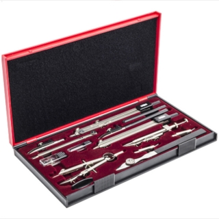 Готовальня Koh-i-Noor 14 предметов, профессиональный инструмент для высокоточных чертежных работ, в подарочной упаковке