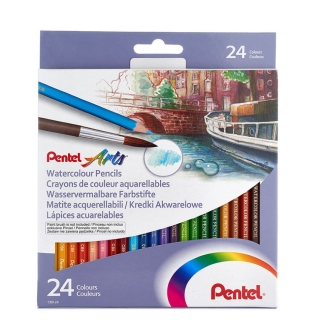 Цветные акварельные карандаши Pentel Watercolour Pencils 24 шт.