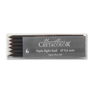 Сепия сухая светлая CRETACOLOR для создания графических работ, набор 6 шт.