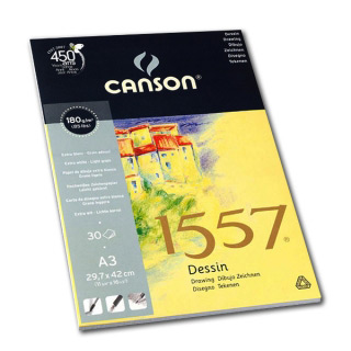 Альбом-склейка для графики 1557 Dessin CANSON, 180 г/м2, формат А3 (29,7х42 см), 30 листов