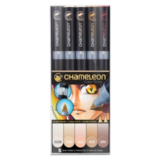 Набор маркеров Chameleon Skin Tones, телесные тона, 5 шт