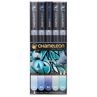 Набор художественных маркеров Chameleon Blue Tones, голубые тона, 5 шт