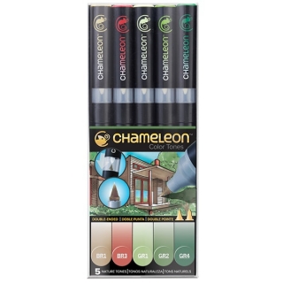 Набор художественных маркеров Chameleon Nature Tones, природные тона, 5 шт