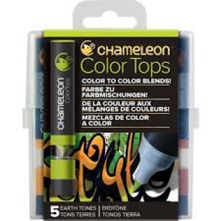 Набор цветовых блендеров Chameleon Earth Tones, оттенки земли, 5 шт