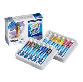 Набор акварельных красок Daler Rowney Aquafine, в тубе, 12 цветов, 8 мл