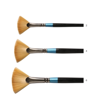 Кисть Daler Rowney Aquafine синтетика, веерная, короткая ручка