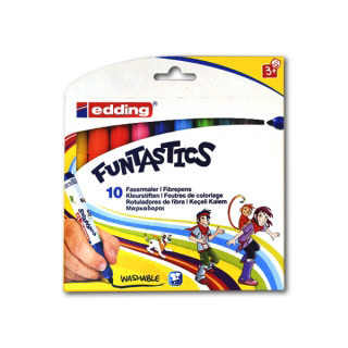Набор детских эргономичных фломастеров Funtastics EDDING, 3 мм, 10 цветов