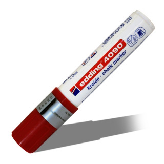 Маркеры меловые смываемые EDDING 4090 для стекла и зеркал, клиновидный нак. 4-15 мм