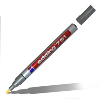 Маркер-краска Paint EDDING 751 для стекла, металла, пластика, резины, 1-2 мм