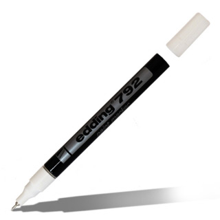 Маркеры перманентные лаковые EDDING 792 для росписи и маркировки, 0.8 мм, черный/белый