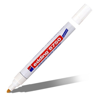 Маркер-краска промышленный Paint EDDING 8750, 2-4 мм, цвет: черный, белый