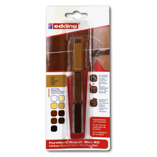 Мебельный воск для ремонта царапин и сколов EDDING 8901, набор 3 шт., дуб