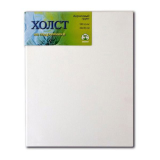 Холст на подрамнике НЕВСКАЯ ПАЛИТРА грунтованный, 280 г/кв.м, среднезернистый, 100% хлопок, размеры в ассортименте