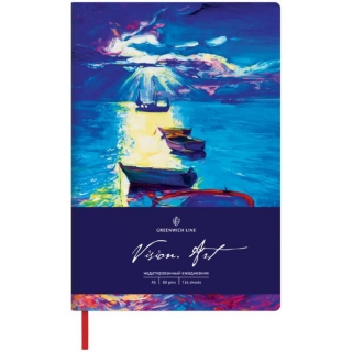 Ежедневник недатированный Greenwich Line Vision.Art, формат A5, 136 л., обложка кожзам, тонированная бумага