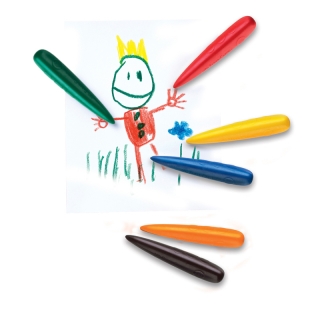 Восковые мелки для дошкольного возраста, 6 цветов Faber Castell