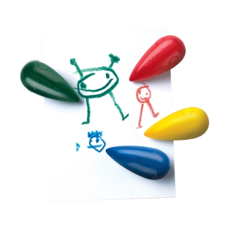 Мелки восковые Faber-Castell 04 цв., фигурные, блистер