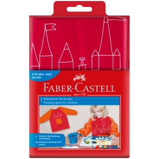 Фартук-накидка с рукавами Faber-Castell, красный/оранжевый